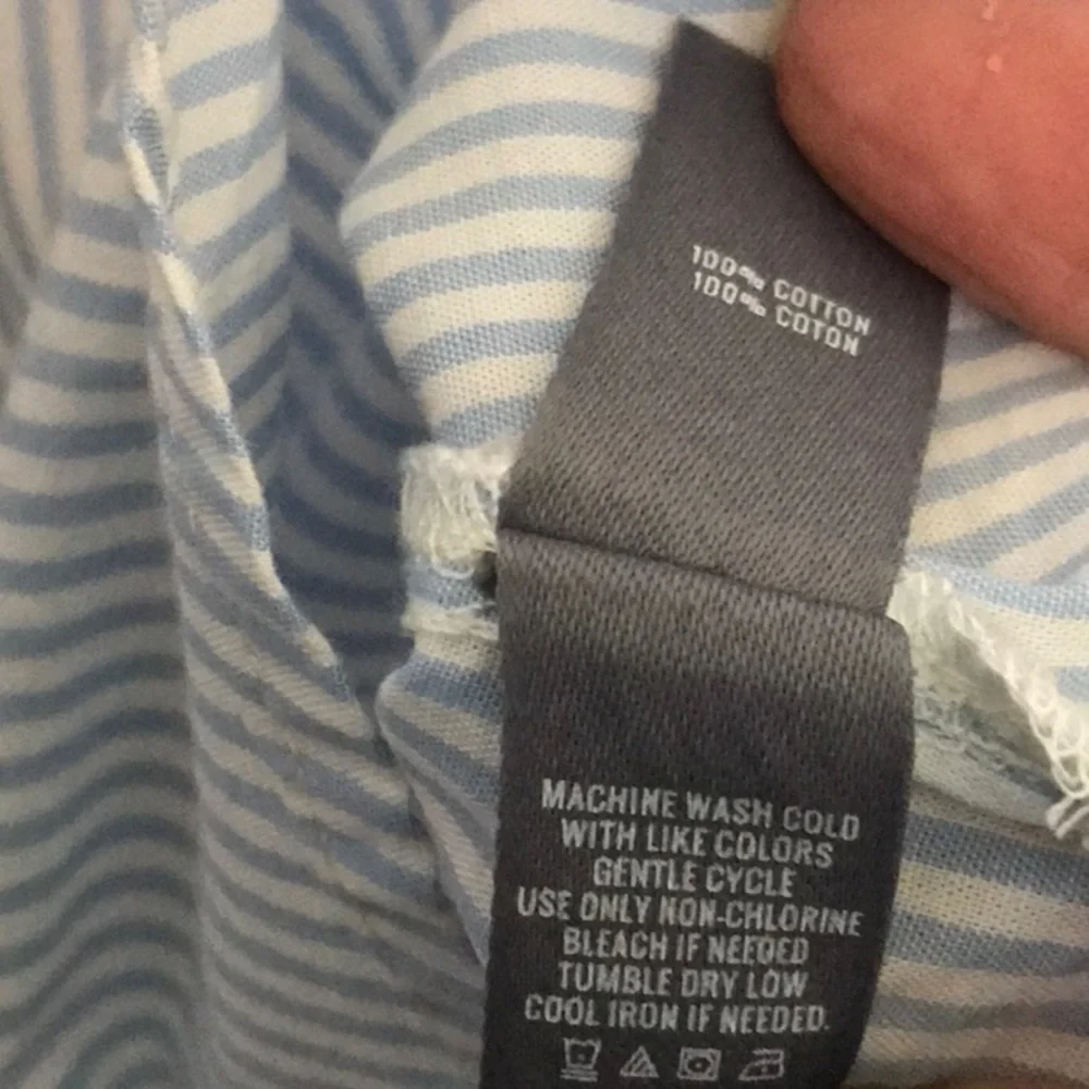 Aerie stripe blue pajama set 100% cotton - Picture 9 of 9